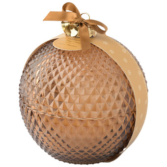 Große Kerze im weihnachtlichen Design