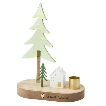 Stabkerzenhalter in weihnachtlichem Design
