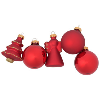 5 Weihnachtskugeln in verschiedenen Formen