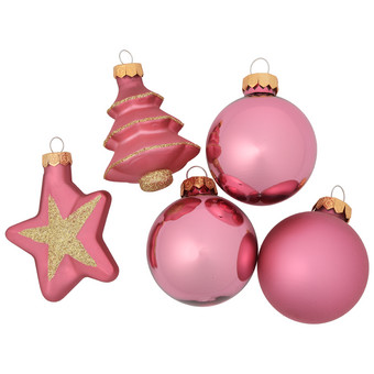 5 Weihnachtskugeln in verschiedenen Formen