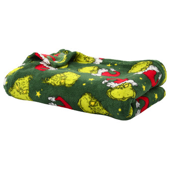 The Grinch Fleecedecke mit Allover-Motiv