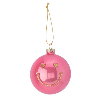 Weihnachtskugel mit Glitzer-Gesicht