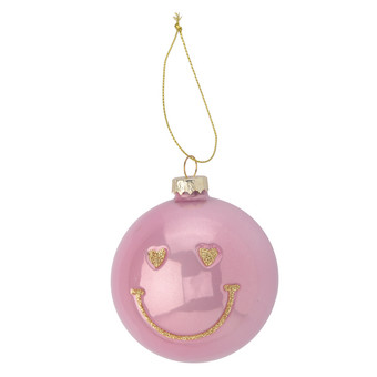 Weihnachtskugel mit Glitzer-Gesicht