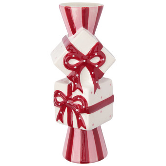 Vase mit Geschenk-Motiven