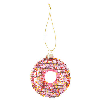 Baumschmuck Donut mit Zierperlen