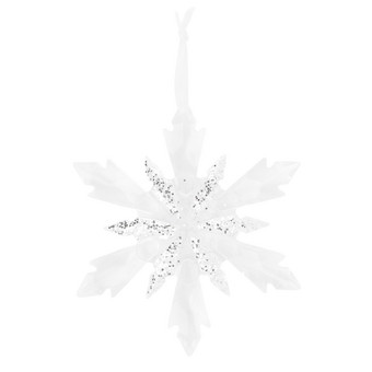Baumschmuck Schneeflocke mit Glitzer