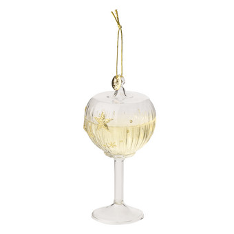 Baumschmuck Weingläser mit Glitzer