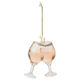 Baumschmuck Weingläser mit Glitzer