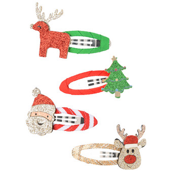 4 Haarspangen im weihnachtlichen Design