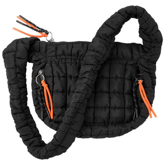 Gesteppte Umhängetasche mit Zipper