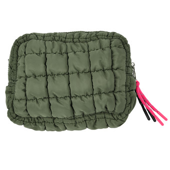 Gesteppte Kosmetiktasche mit Zipper