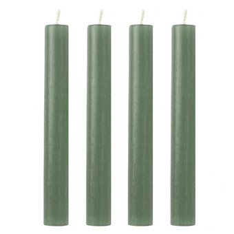 4 Stabkerzen in Rustik-Optik