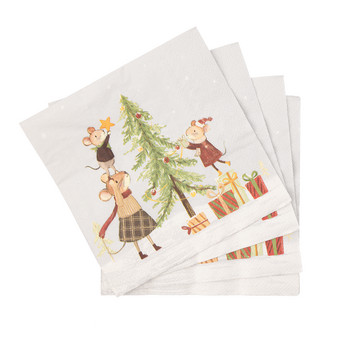 20 Servietten im weihnachtlichen Design