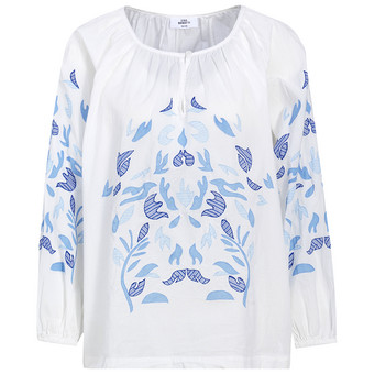 Damen Schlupfbluse mit Stickereien