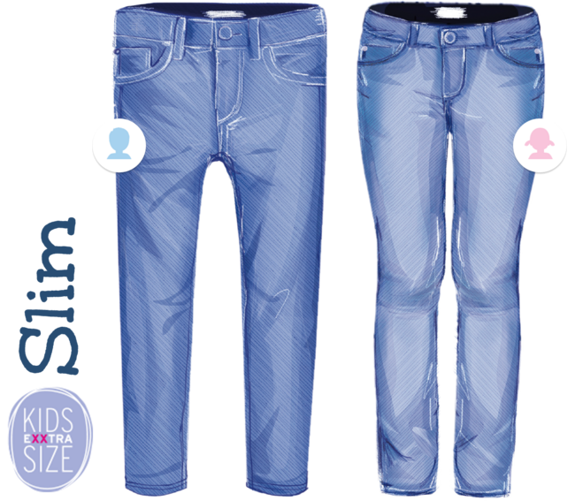 Kinder Slim Jeans für Mädchen und Jungen